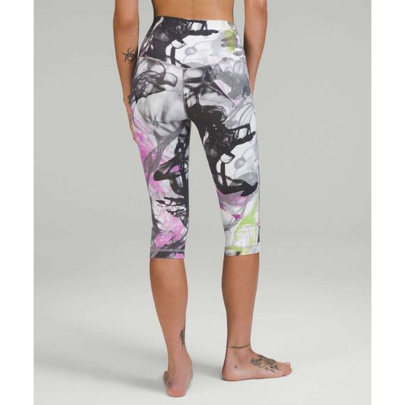 Lululemon Throwback Align HR Crop leggings 17" Size 4 Unicorn Throwback - Picture 2 of 6